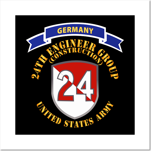 24th Engineer Group (Construction) - 1954 - 1972 w Germany Tab X 300 Wall Art by twix123844